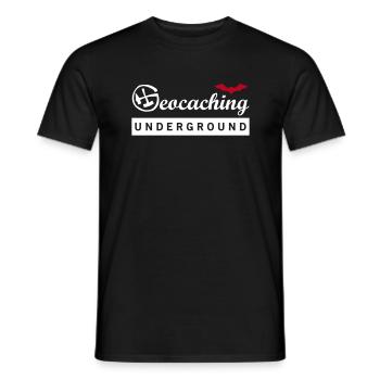 Geocaching Underground 2farbig transparent - Männer T-Shirt - Schwarz - Vorne - AI Model Male 178 light (178cm)
