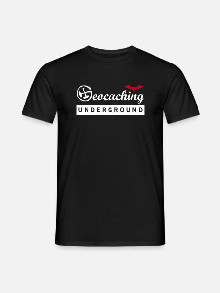 Geocaching Underground 2farbig transparent - Männer T-Shirt - Schwarz