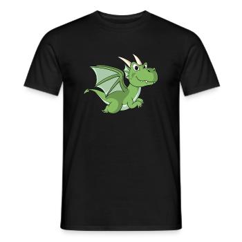 Sweet Dragon Cartoon Dragon - T-shirt homme - noir - Devant - AI Model Male 178 light (178cm)