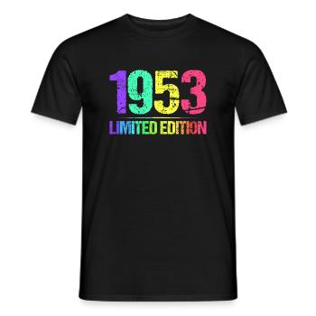 1953 Limited Edition Jahrgang 53er Retro Jahrgang - Männer T-Shirt - Schwarz - Vorne - AI Model Male 178 light (178cm)
