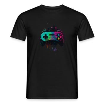Retro Console - Men's T-Shirt - black - Front - AI Model Male 178 light (178cm)