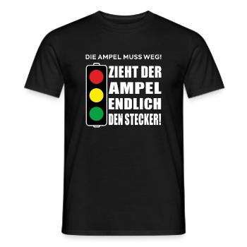Enfin débranche le feu de circulation - T-shirt homme - noir - Devant - AI Model Male 178 light (178cm)
