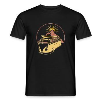 Camping Life Live Voyage simple - T-shirt homme - noir - Devant - AI Model Male 178 light (178cm)