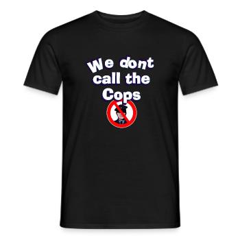 On n'appelle pas les flics ACAB 1312 - T-shirt homme - noir - Devant - AI Model Male 178 light (178cm)