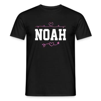 Noah - Men's T-Shirt - black - Front - AI Model Male 178 light (178cm)