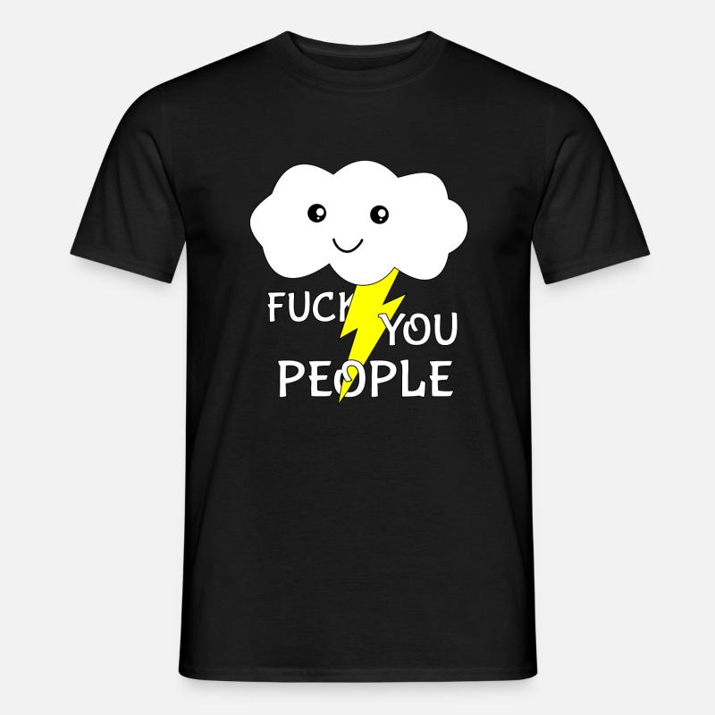 fick dich leute - Männer T-Shirt - Schwarz