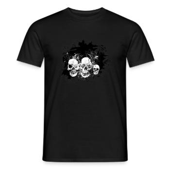 fancy head skull crane design 2603 p - Men's T-Shirt - black - Front - AI Model Male 178 light (178cm)