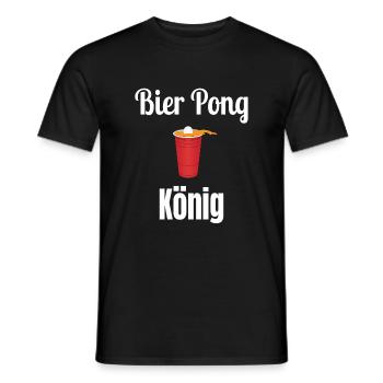 Bier Pong Alkohol Trinkspiel Party T-Shirt Shirts - Männer T-Shirt - Schwarz - Vorne - AI Model Male 178 light (178cm)