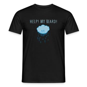 help (b) - Men's T-Shirt - black - Front - AI Model Male 178 light (178cm)