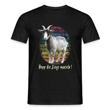Hopp die Ziege marsch ! - Männer T-Shirt - Schwarz - Vorne - AI Model Male 178 light (178cm)