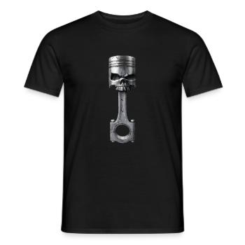 Piston de tête de mort - T-shirt homme - noir - Devant - AI Model Male 178 light (178cm)