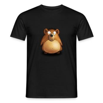 Gros ours brun - T-shirt homme - noir - Devant - AI Model Male 178 light (178cm)