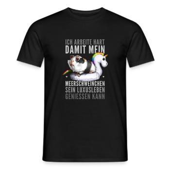 Luxeriöses Meerschweinchen - Männer T-Shirt - Schwarz - Vorne - AI Model Male 178 light (178cm)
