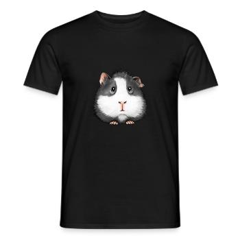 Cochon d’Inde doux Angora Coronet Rosette - T-shirt homme - noir - Devant - AI Model Male 178 light (178cm)