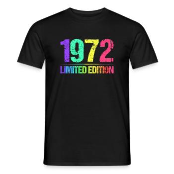1972 Limited Edition Jahrgang 72er Retro Jahrgang - Männer T-Shirt - Schwarz - Vorne - AI Model Male 178 light (178cm)