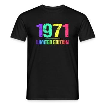 1971 Limited Edition Jahrgang 71er Retro Jahrgang - Männer T-Shirt - Schwarz - Vorne - AI Model Male 178 light (178cm)