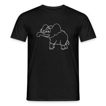 Mammoth Comic Animal - T-shirt homme - noir - Devant - AI Model Male 178 light (178cm)