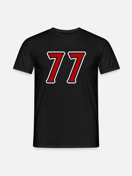 77 Number Symbol - Men's T-Shirt - black