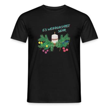 Weihnachten - Tannenbaum - Weihnachtsmann Feiertag - Männer T-Shirt - Schwarz - Vorne - AI Model Male 178 light (178cm)