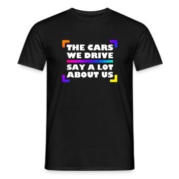 Tuning displacement car tuner gift for anyone who - Men's T-Shirt - black - Front - AI Model Male 178 light (178cm)