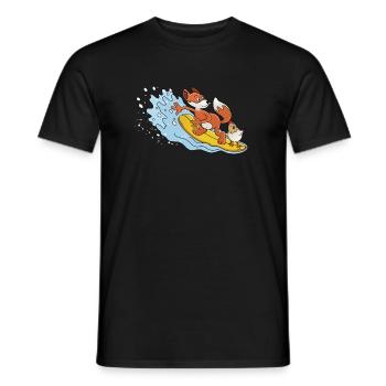 KOT AND GOUPI - Men's T-Shirt - black - Front - AI Model Male 178 light (178cm)