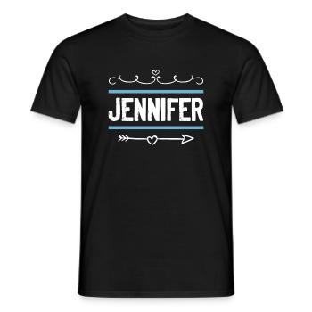 Jennifer - Männer T-Shirt - Schwarz - Vorne - AI Model Male 178 light (178cm)