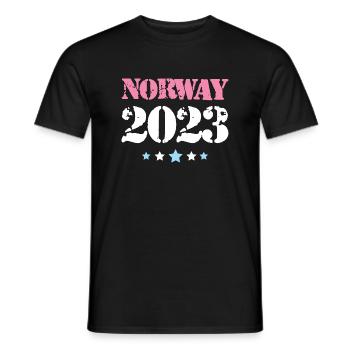 Norway 2023 - Männer T-Shirt - Schwarz - Vorne - AI Model Male 178 light (178cm)