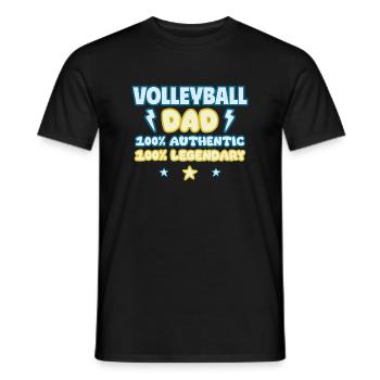 Volleyball Dad,Volleyball,Father's Day Gift - Men's T-Shirt - black - Front - AI Model Male 178 light (178cm)