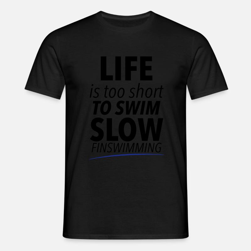Finswimming - Männer T-Shirt - Schwarz