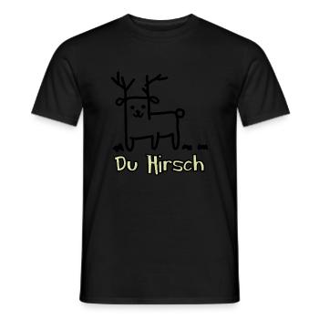 du hirsch - Männer T-Shirt - Schwarz - Vorne - AI Model Male 178 light (178cm)