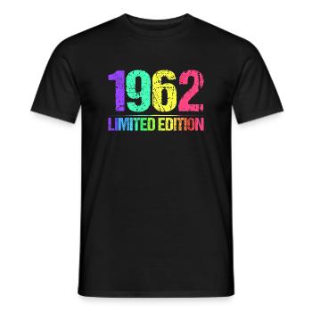 1962 Limited Edition Jahrgang 62er Retro Jahrgang - Männer T-Shirt - Schwarz - Vorne - AI Model Male 178 light (178cm)
