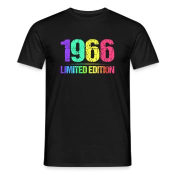 1966 Limited Edition Jahrgang 66er Retro Jahrgang - Männer T-Shirt - Schwarz - Vorne - AI Model Male 178 light (178cm)
