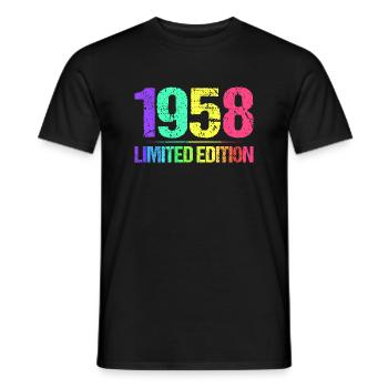 1958 Limited Edition Jahrgang 58er Retro Jahrgang - Männer T-Shirt - Schwarz - Vorne - AI Model Male 178 light (178cm)