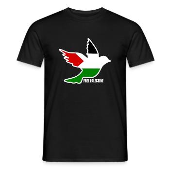 Free palestine - T-shirt homme - noir - Devant - AI Model Male 178 light (178cm)