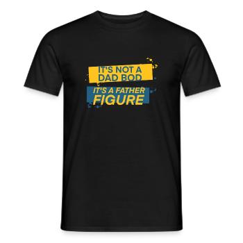 Ce n’est pas un corps de père, c’est une figure paternelle - T-shirt homme - noir - Devant - AI Model Male 178 light (178cm)