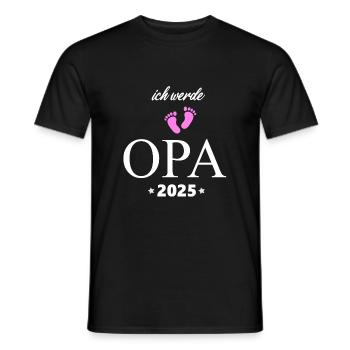 Ich werde Opa 2025 werdender Opa in 2025 Schwanger - Männer T-Shirt - Schwarz - Vorne - AI Model Male 178 light (178cm)