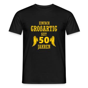 Idéal pour 50 ans cadeau 50e anniversaire - T-shirt homme - noir - Devant - AI Model Male 178 light (178cm)