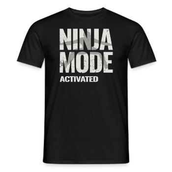 Ninja Warrior - Ninja Fashion Activated - Men's T-Shirt - black - Front - AI Model Male 178 light (178cm)