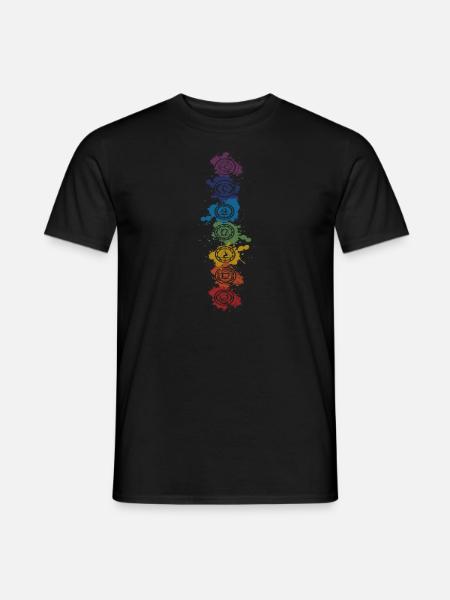 Chakra Elements Splash - Buddha, Buddhism, Yoga - Men's T-Shirt - black