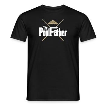 Poolfather - Billiards, Snooker, Gift, Ball - Men's T-Shirt - black - Front - AI Model Male 178 light (178cm)