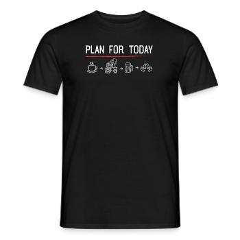 Plan for today - farmer, farmer, farmer - Men's T-Shirt - black - Front - AI Model Male 178 light (178cm)