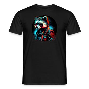 Cyber raton laveur - T-shirt homme - noir - Devant - AI Model Male 178 light (178cm)