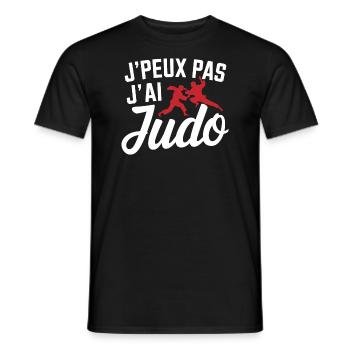 j'peux pas j'ai judo - T-shirt homme - noir - Devant - AI Model Male 178 light (178cm)