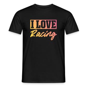 Ich liebe Rennen - Männer T-Shirt - Schwarz - Vorne - AI Model Male 178 light (178cm)
