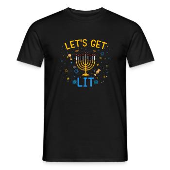 Let’s Funny Ugly Hanoukka -Génial - T-shirt homme - noir - Devant - AI Model Male 178 light (178cm)