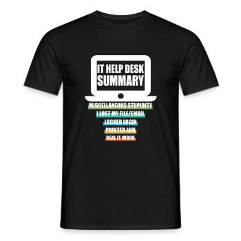 Lustig IT Help Desk Tech Support Helpdesk Computer - Männer T-Shirt - Schwarz - Vorne - AI Model Male 178 light (178cm)
