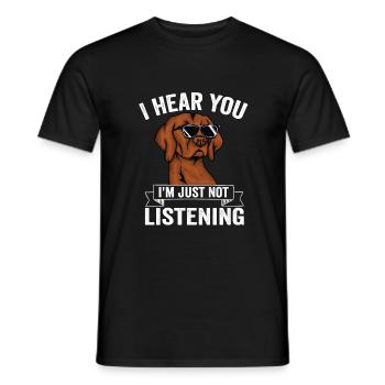 Vizsla lover cute dog design - Men's T-Shirt - black - Front - AI Model Male 178 light (178cm)