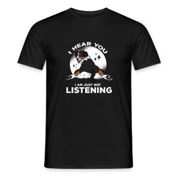 Drôles d’amoureux des chiens vizsla j’entends que vous ni - T-shirt homme - noir - Devant - AI Model Male 178 light (178cm)