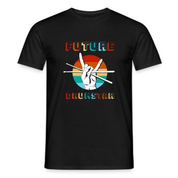 Future Drumstar Music Boy Girl Children Youth - T-shirt homme - noir - Devant - AI Model Male 178 light (178cm)