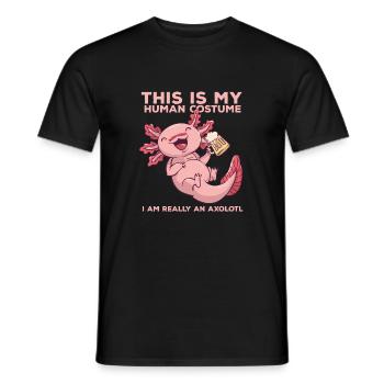 Dies ist mein menschliches Kostümfunny -Zitat ein - Männer T-Shirt - Schwarz - Vorne - AI Model Male 178 light (178cm)